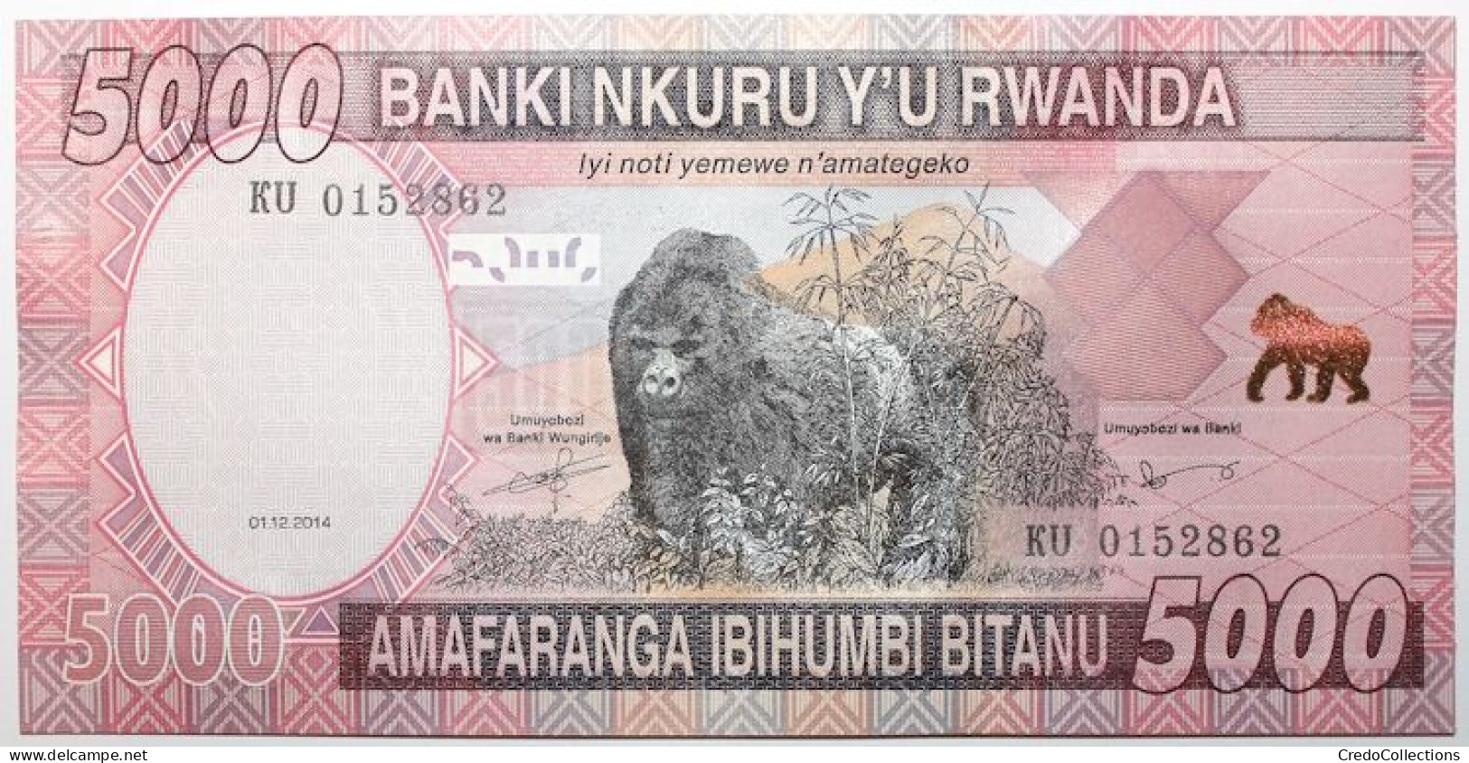 Rwanda - 5000 Francs - 2014 - PICK 41a - NEUF - Ruanda