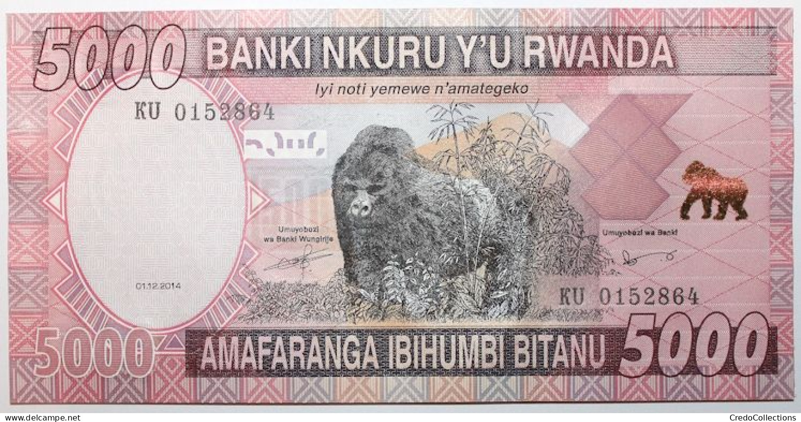 Rwanda - 5000 Francs - 2014 - PICK 41a - NEUF - Rwanda