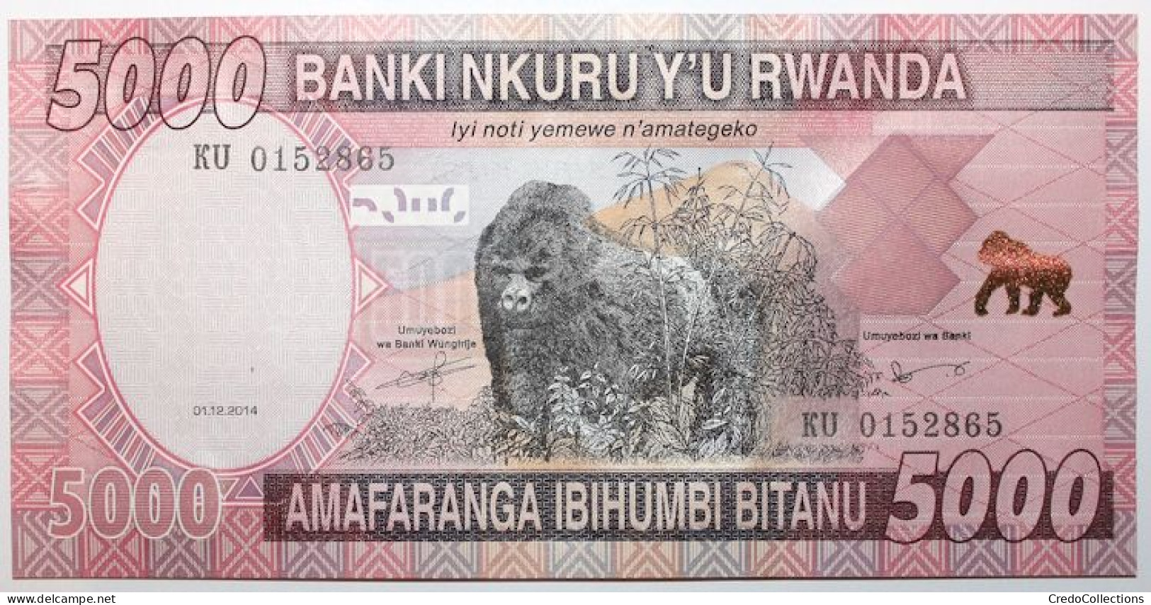 Rwanda - 5000 Francs - 2014 - PICK 41a - NEUF - Ruanda