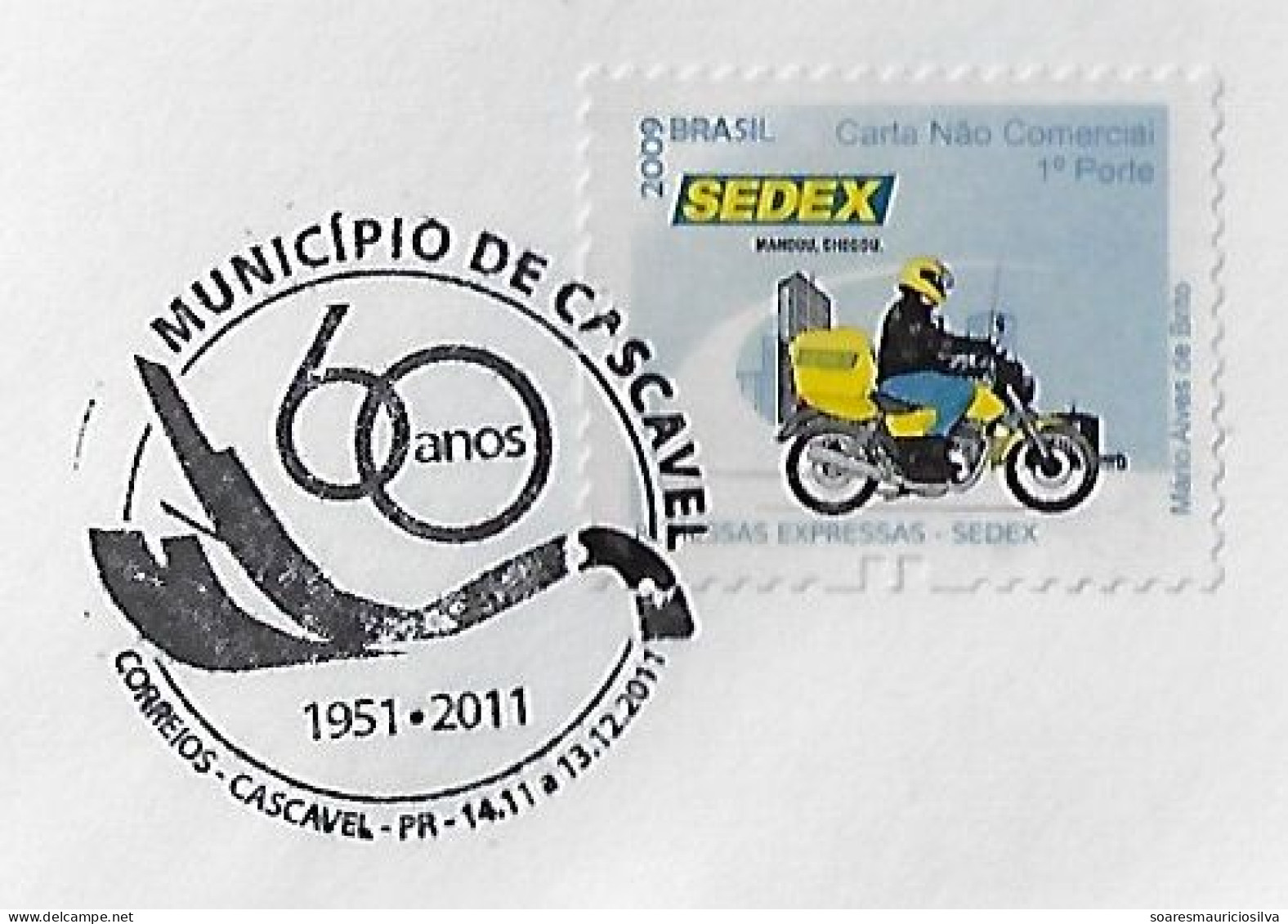 Brazil 2011 Cover Commemorative Cancel 60 Years Of The Municipality Of Cascavel = Rattlesnake snake Reptile Fauna Animal - Serpents