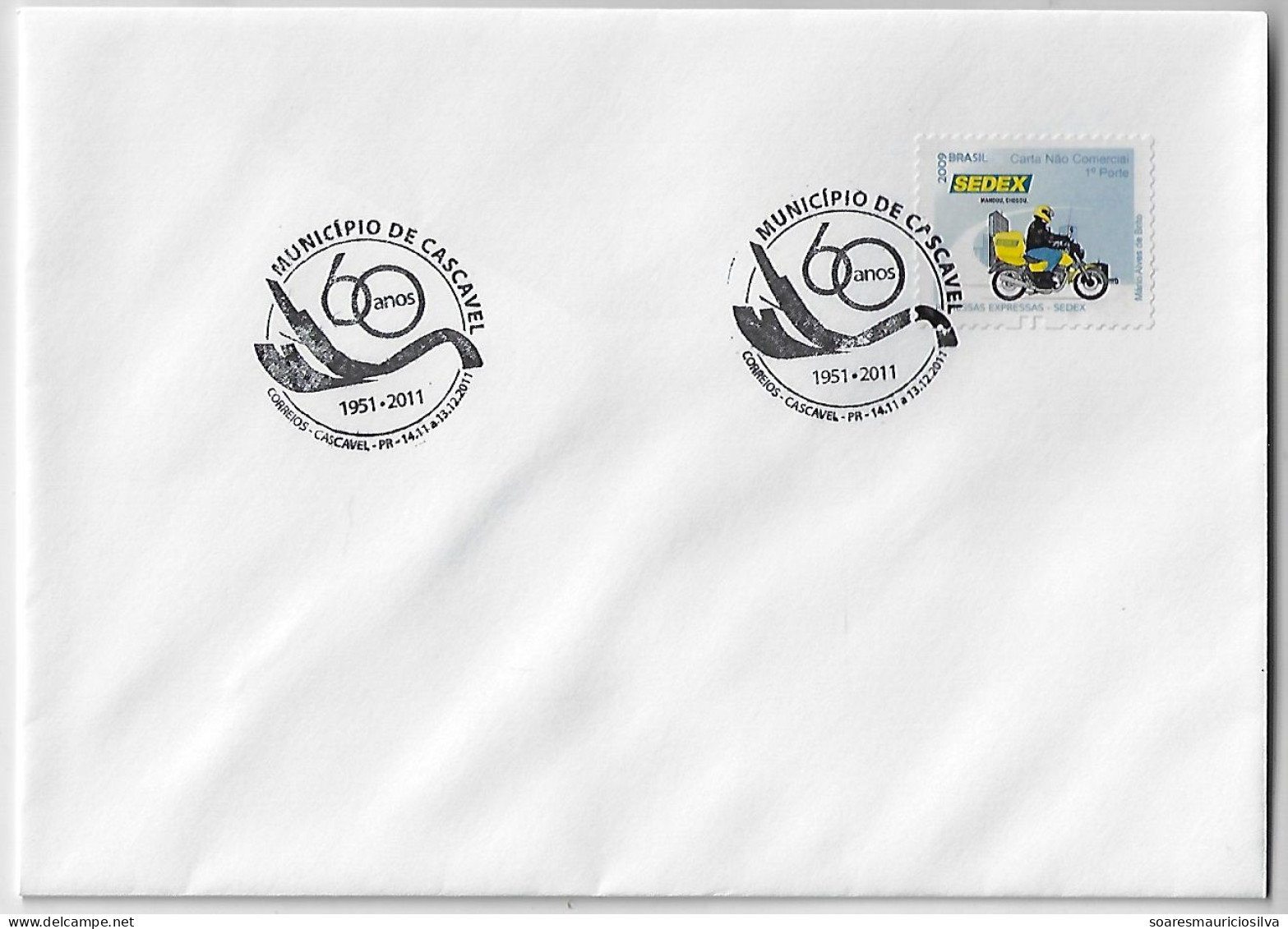 Brazil 2011 Cover Commemorative Cancel 60 Years Of The Municipality Of Cascavel = Rattlesnake snake Reptile Fauna Animal - Serpents