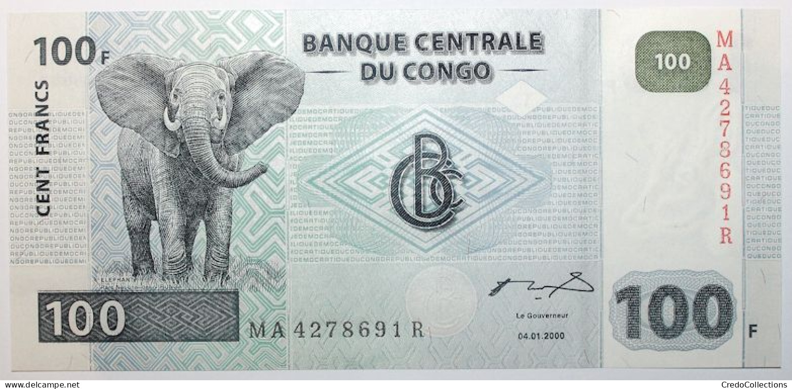 Congo (RD) - 100 Francs - 2000 - PICK 92A - NEUF - Repubblica Democratica Del Congo & Zaire