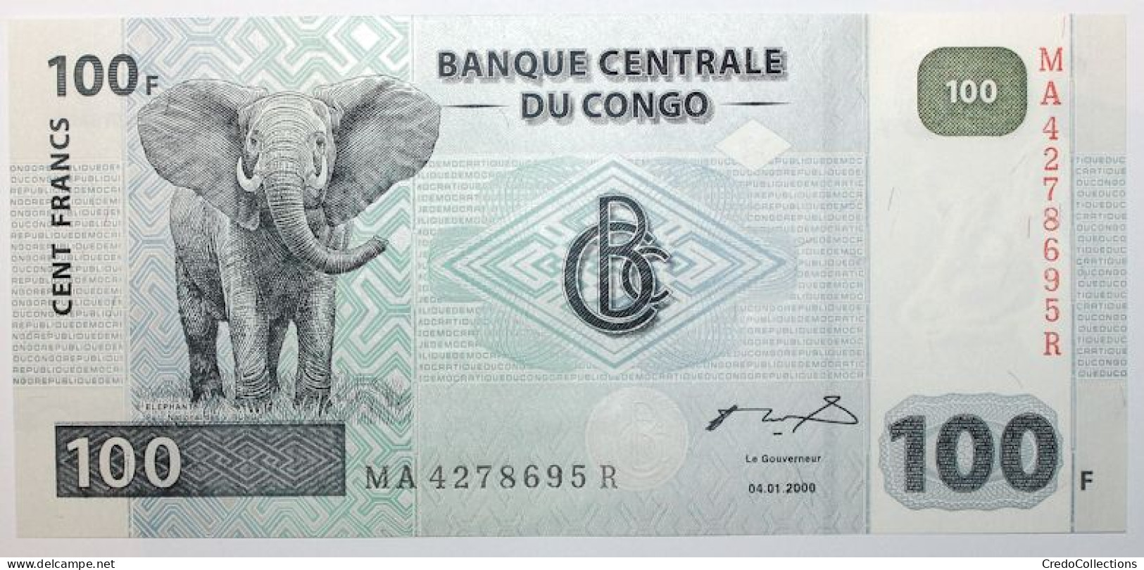 Congo (RD) - 100 Francs - 2000 - PICK 92A - NEUF - République Démocratique Du Congo & Zaïre