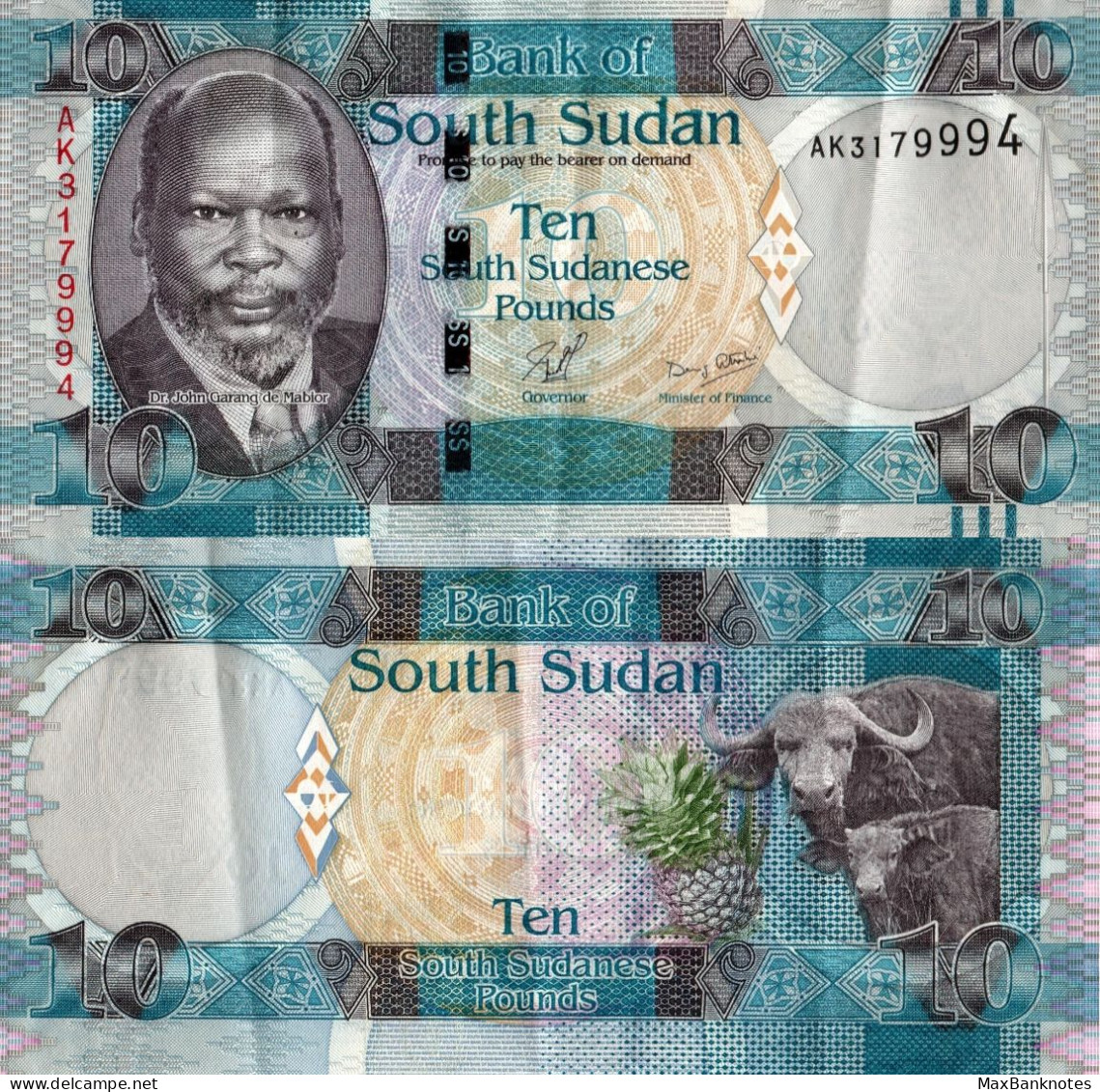 South Sudan / 10 Pounds / 2011 / P-7(a) / AUNC - Sudán Del Sur