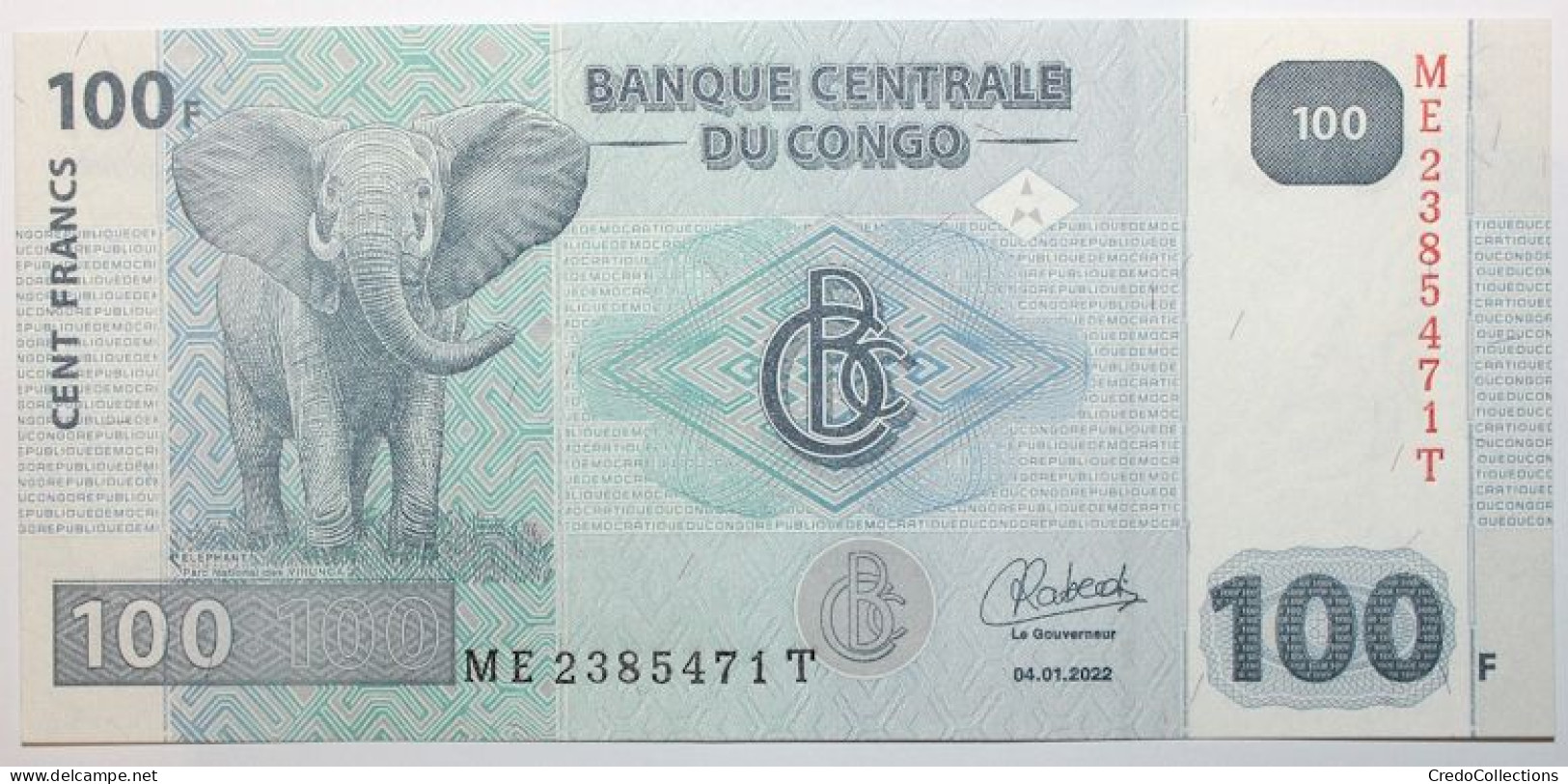 Congo (RD) - 100 Francs - 2022 - PICK 98c - NEUF - Democratic Republic Of The Congo & Zaire