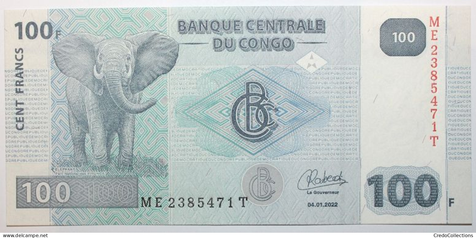 Congo (RD) - 100 Francs - 2022 - PICK 98c - NEUF - République Démocratique Du Congo & Zaïre