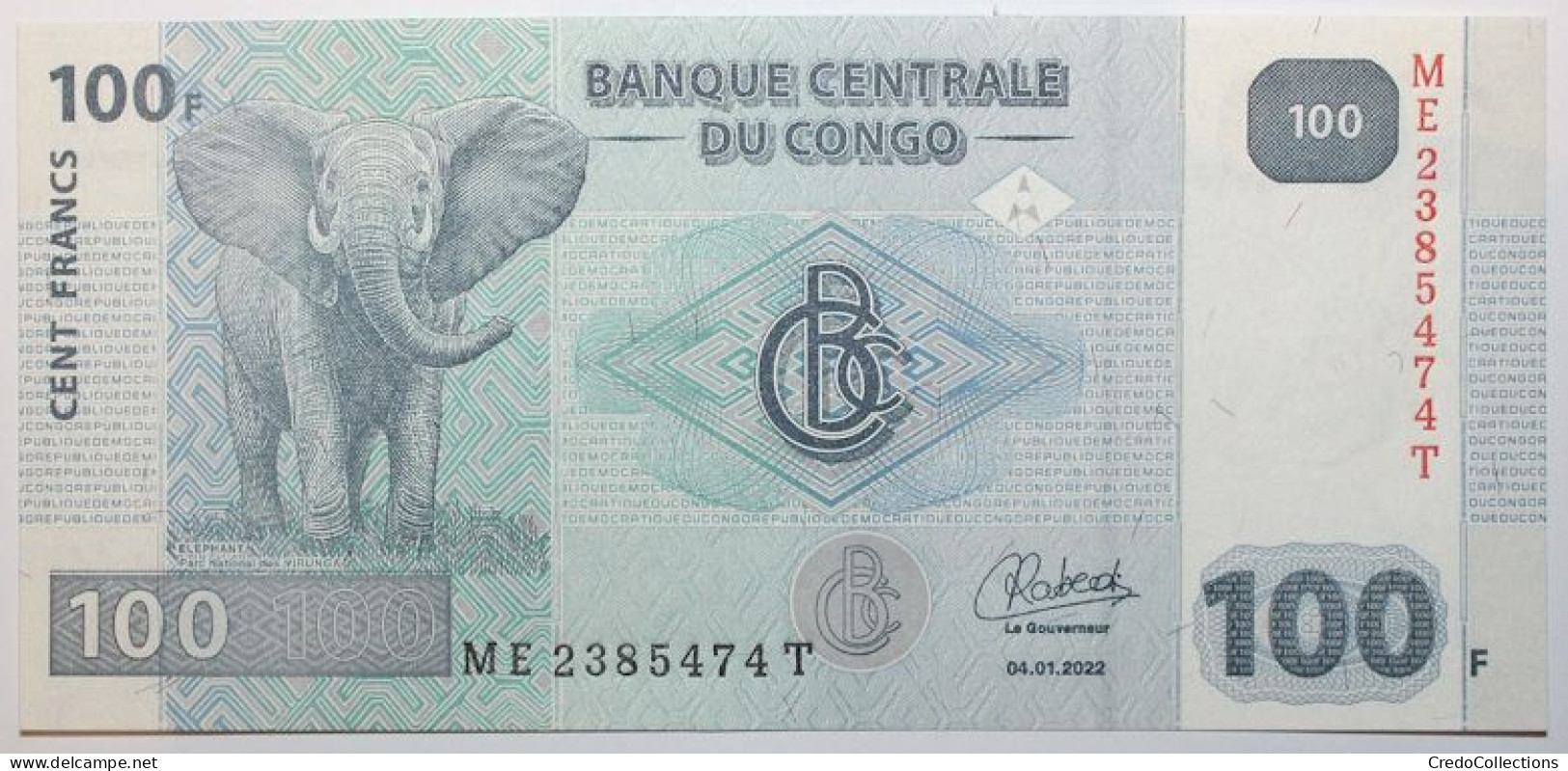 Congo (RD) - 100 Francs - 2022 - PICK 98c - NEUF - Democratische Republiek Congo & Zaire