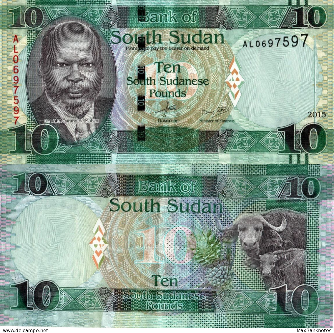 South Sudan / 10 Pounds / 2015 / P-12(a) / AUNC - Zuid-Soedan