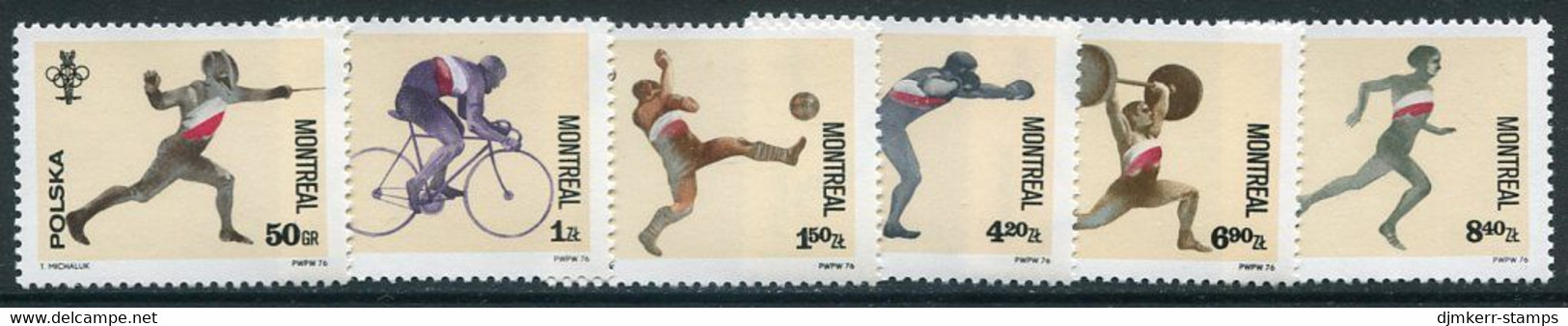 POLAND 1976 Olympic Games: Montreal MNH / **.  Michel 2452-57 - Unused Stamps