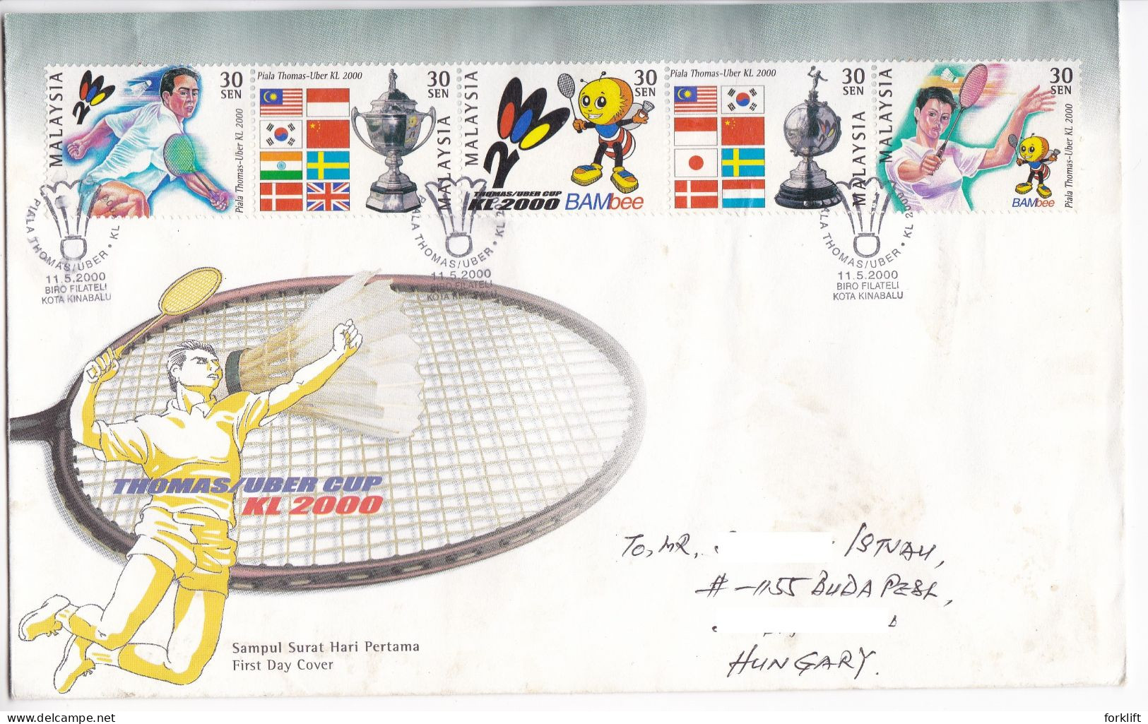 B190 Malaysia FDC Kota Kinabalu 2000 Thomas - Uber Cup Badminton - Bádminton