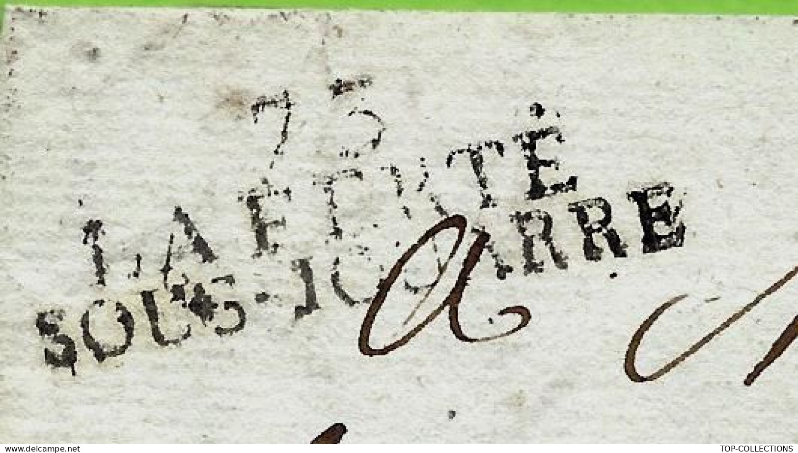 1802 LAC Sign. Jolliot MARQUE POST.  73 LA FERTE SOUS JOUARRE > Doulevant Haute Marne Berthelin Du Chauffour M. Forges - 1801-1848: Voorlopers XIX