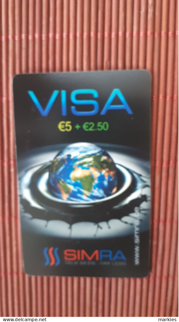 Prepaidcard Vosa With Simra Logo Belgium Used Rare - Cartes GSM, Recharges & Prépayées