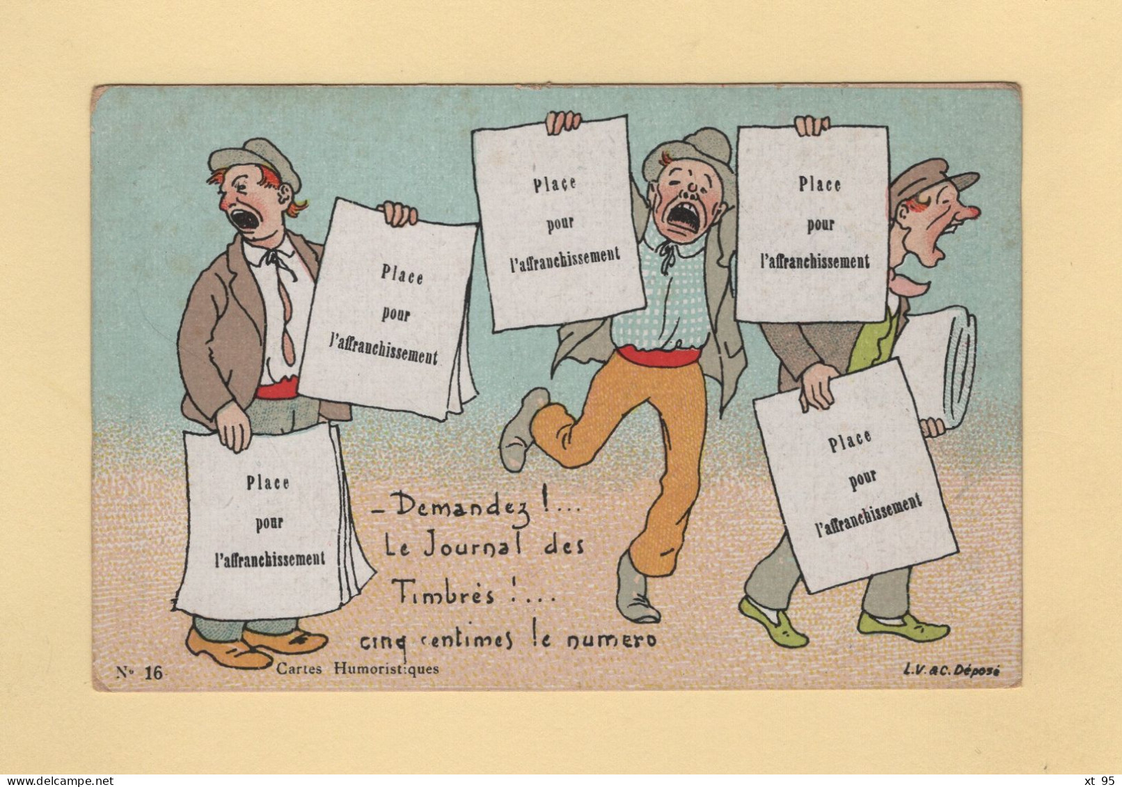 Cartes Humoristiques N°16 - Demandez Le Journal Des Timbres - Gill Tailleur - 1900-1949