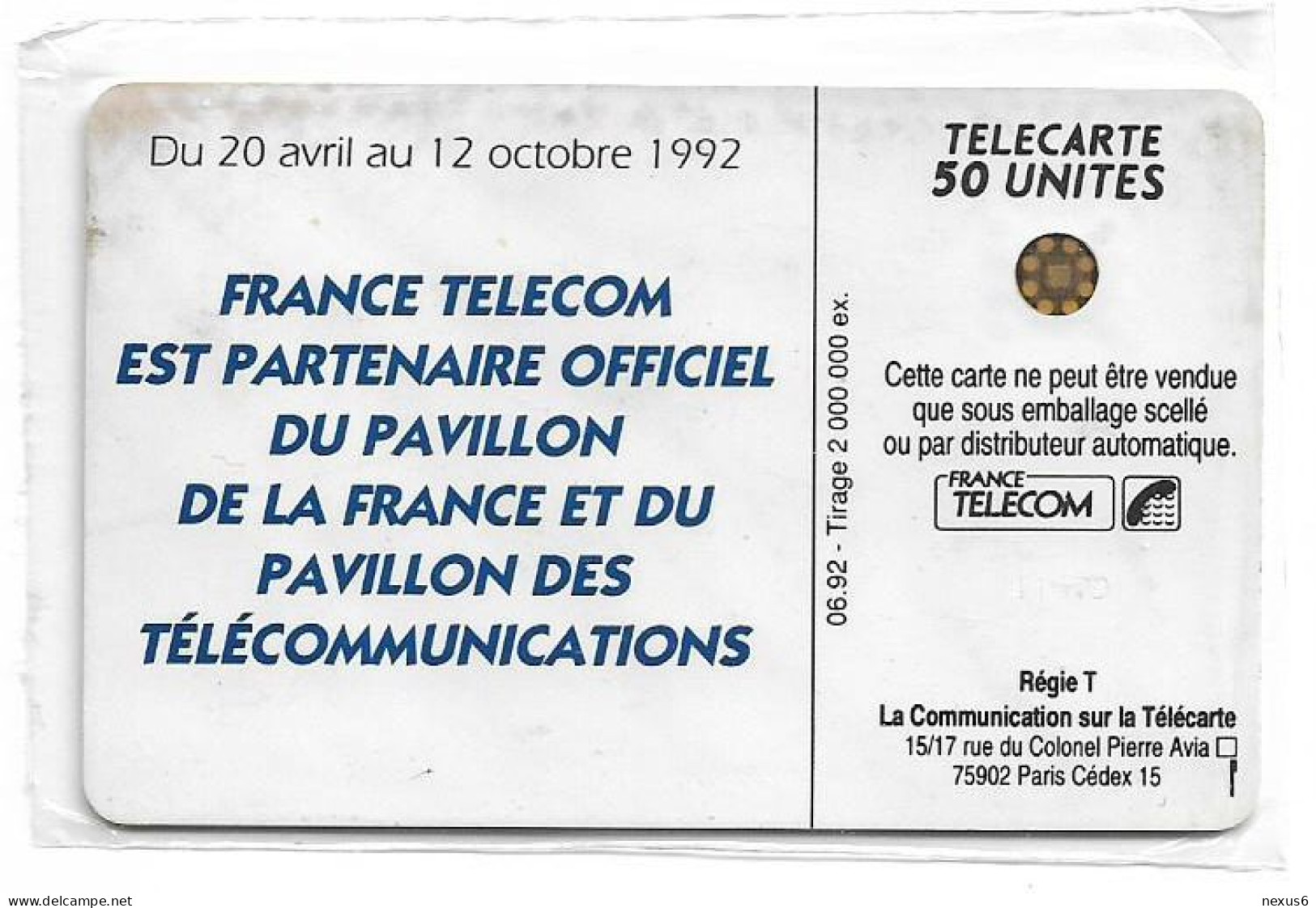 France - Exposition De Seville - 0279 - 06.1992, SC4, 50Units, NSB (Read Descrp.) - 50 Einheiten