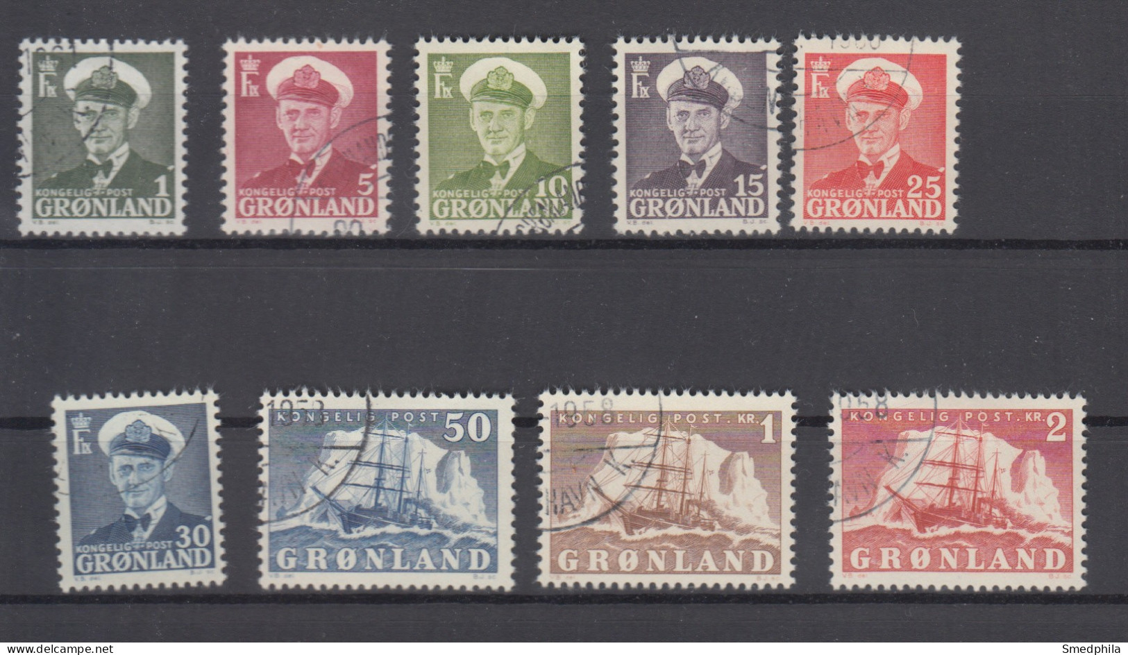 Greenland 1950 - Michel 28-36 Used - Oblitérés