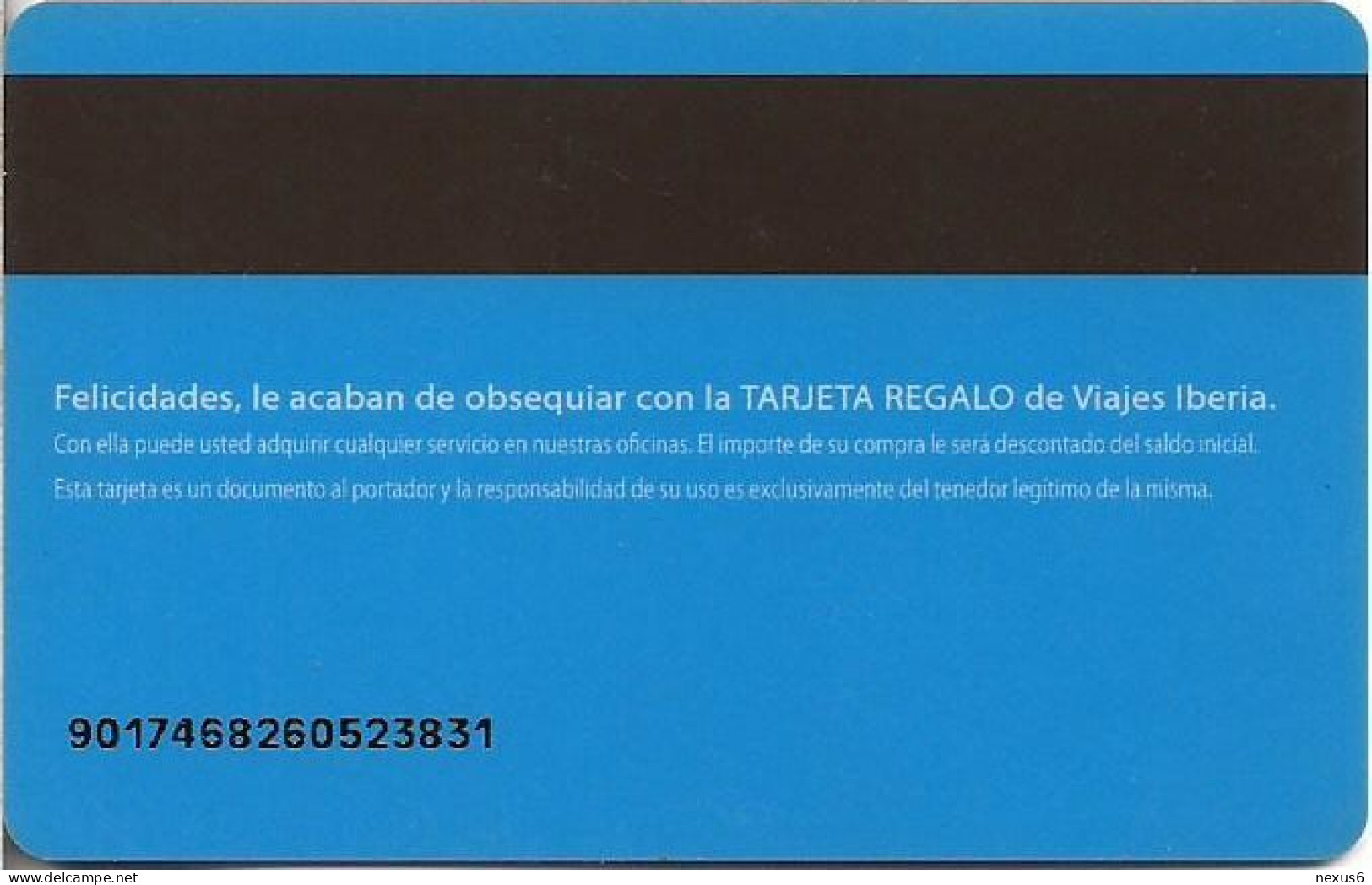 Spain - Viajes Iberia - Tarjeta Regalo Magnetic Gift Card, Used - Autres & Non Classés