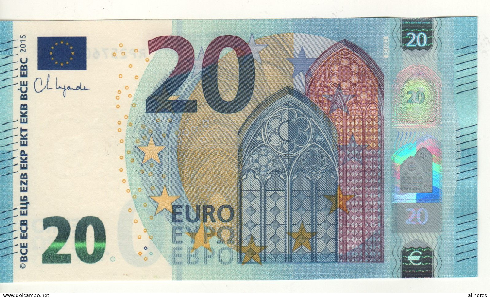 20 EURO  Firma  Ch.Lagarde    R 016 B2   RP2576096928   /  FDS - UNC - 20 Euro