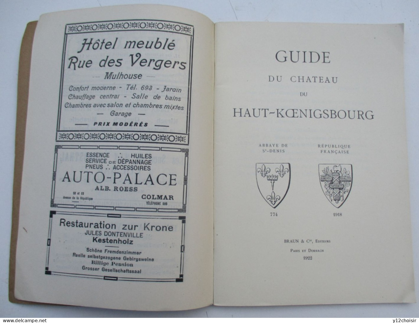 LIVRET GUIDE 1922 DU CHATEAU FORT DU HAUT-KŒNIGSBOURG ALSACE BAS-RHIN ORSCHWILLER  GUILLAUME II - Alsace