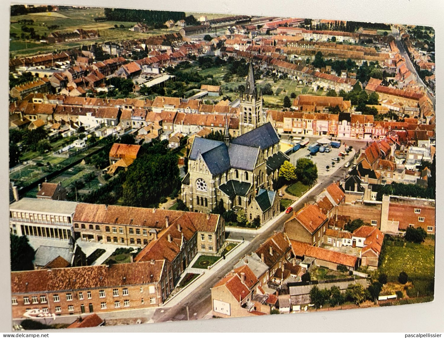 CPM - BELGIQUE - COMINES. Vue Aérienne - Komen-Waasten