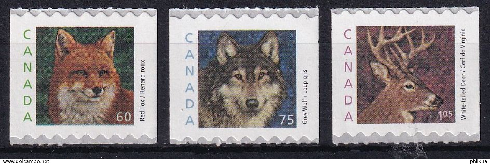 MiNr. 1947 - 1949 Kanada (Dominion) 2000, 28. Dez. Freimarken: Einheimische Tiere - Postfrisch/**/MNH - Ungebraucht