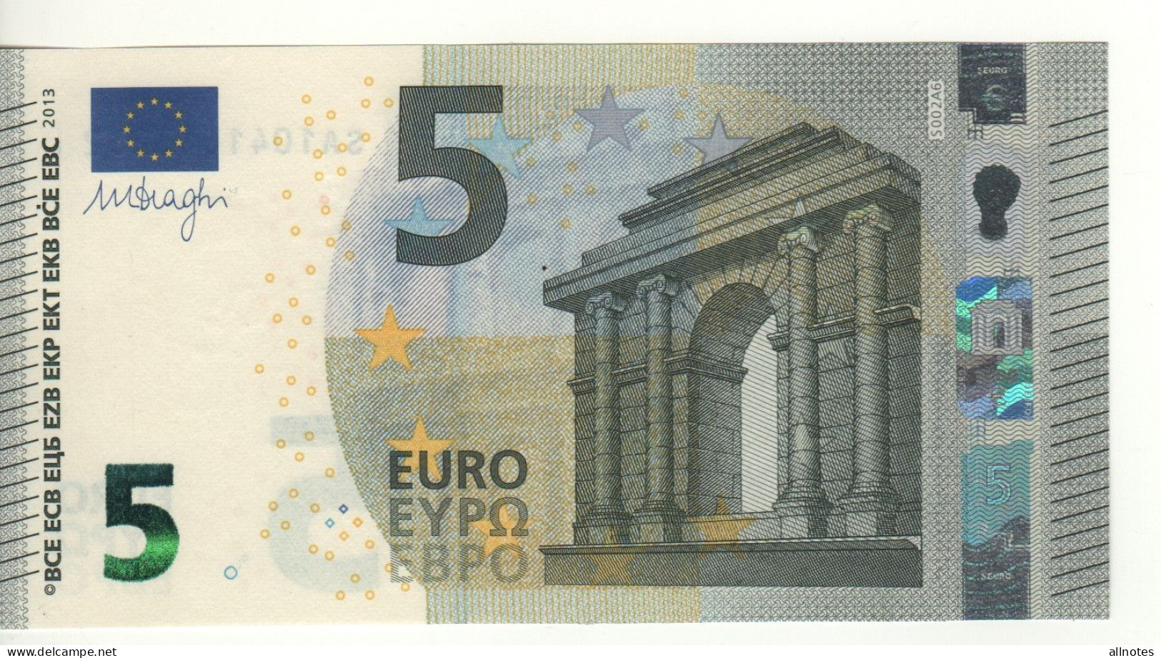 5 EURO  'Italy'     DRAGHI    S 002 A6     SA1041613232   /  FDS - UNC - 5 Euro