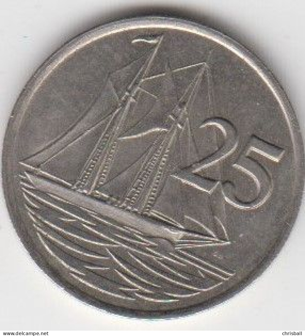 Cayman Islands 25 Cents, Circulated Condition 1987 - Cayman (Isole)