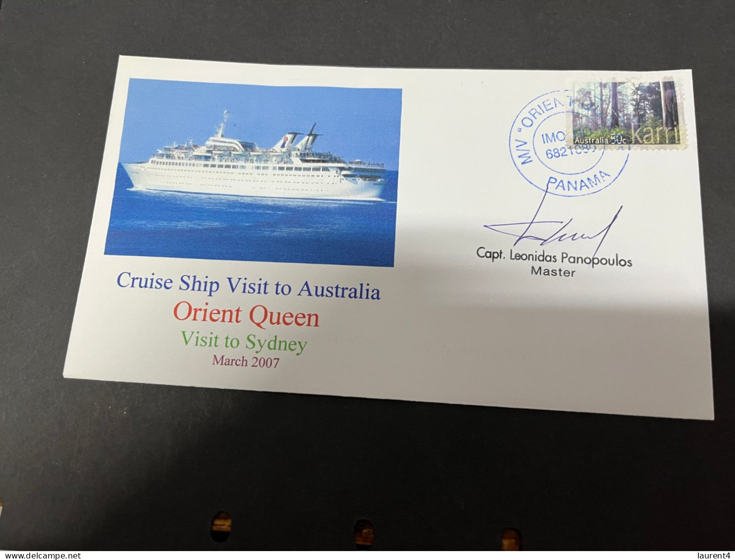 16-7-2023 (2 S 24) Cruise Ship Cover - Orient Queen (2007) - Signed By Ship's Captain - 10 Of 10 - Sonstige (See)