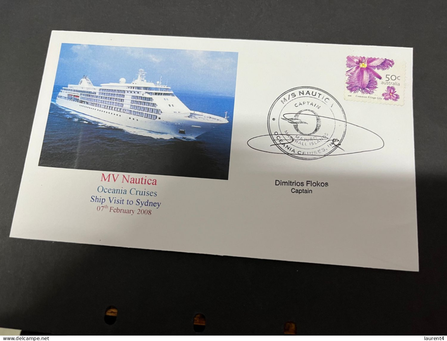 16-7-2023 (2 S 24) Cruise Ship Cover - MV Naautica (2008) - Signed By Ship's Captain - 1 Of 10 - Autres (Mer)
