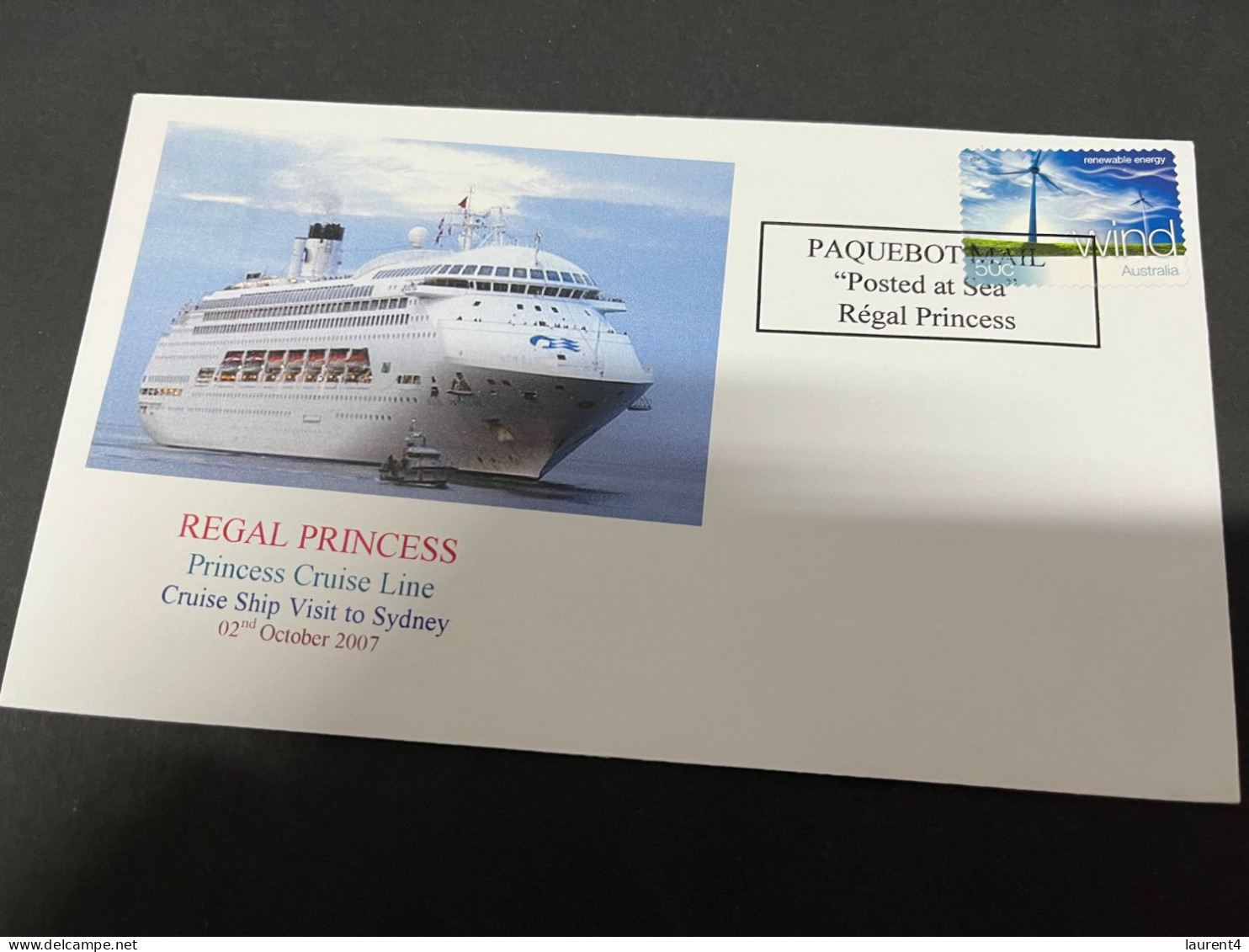 16-7-2023 (2 S 24) Cruise Ship Cover - MV Regal Princess (2007)  - 4 Of 8 - Autres (Mer)