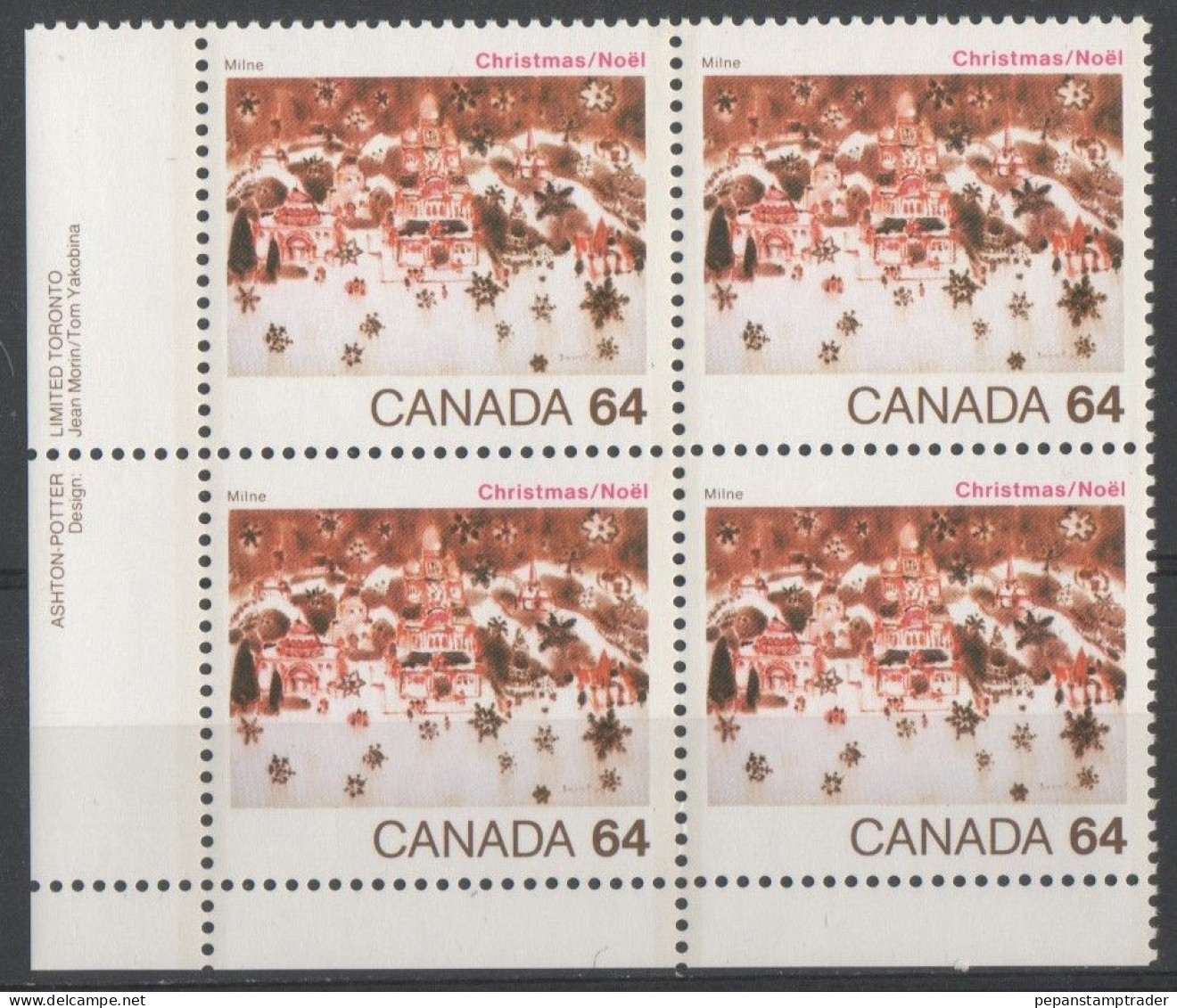 Canada - #1042 - MNH PB  Of 4 - Plattennummern & Inschriften