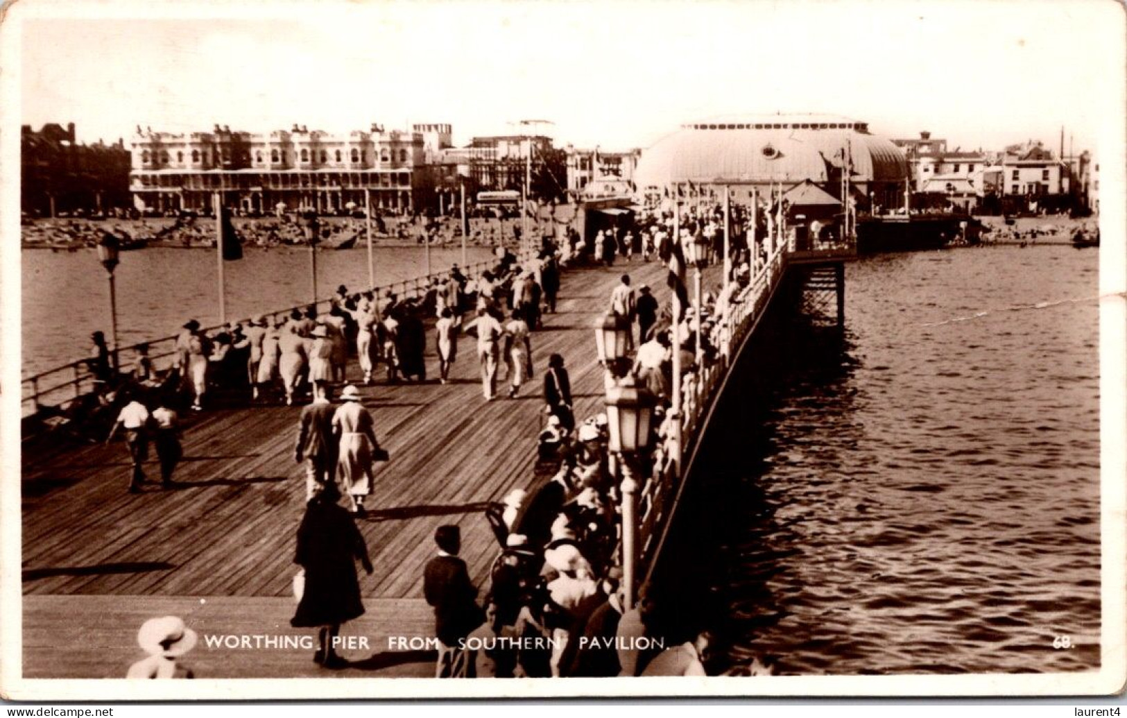 16-7-2023 (2 S 25) UK - Worthing Pier (sepia) Posted 1939 ? - Worthing