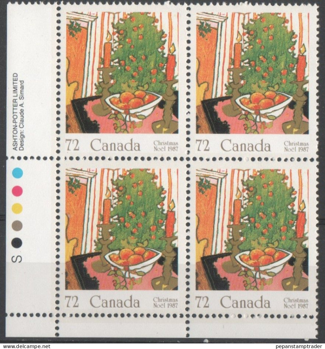 Canada - #1150 - MNH PB  Of 4 - Num. Planches & Inscriptions Marge