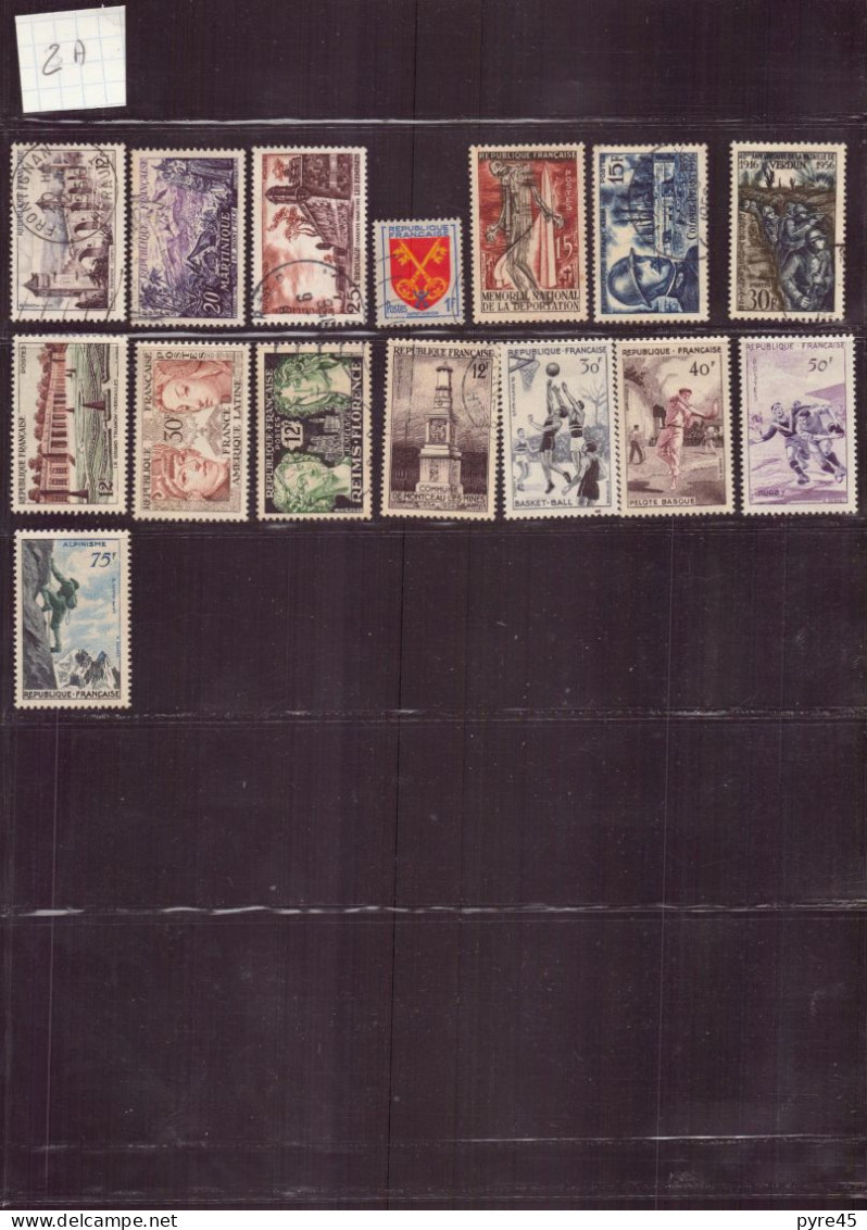 FRANCE 1953 / 6 LOT DE 52 TIMBRES ** / * / OBLITERES LOT 309 - Other & Unclassified
