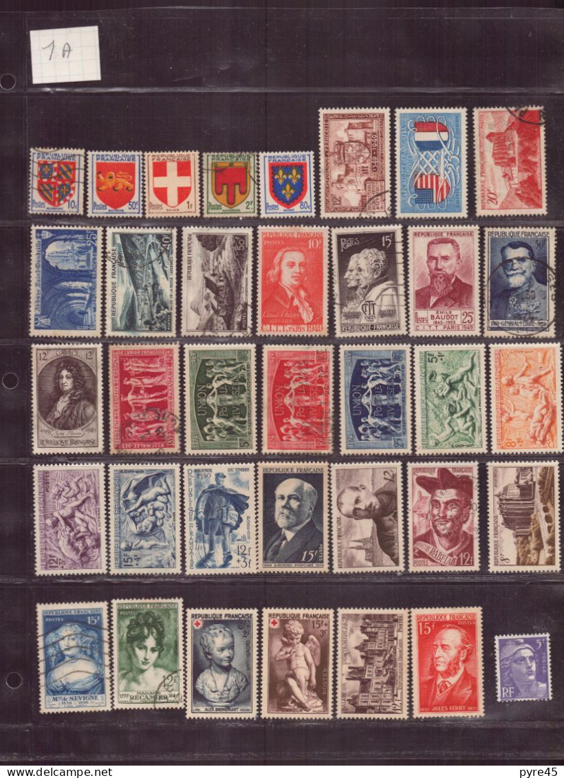 FRANCE 1949 / 53 LOT DE 73 TIMBRES ** / * / OBLITERES LOT 311 - Otros & Sin Clasificación