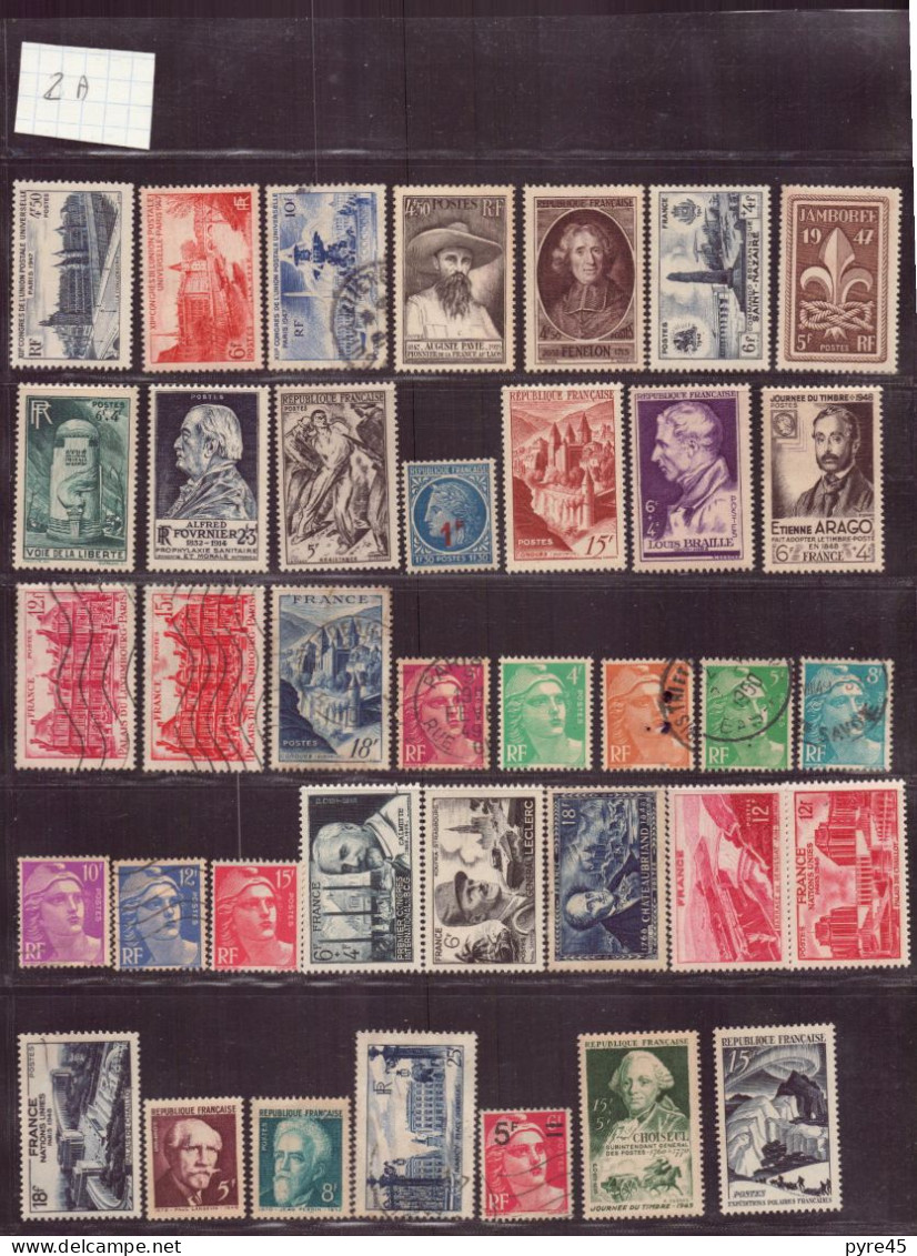 FRANCE 1945 LOT DE 73 TIMBRES ** / * / OBLITERES LOT 313 - Otros & Sin Clasificación