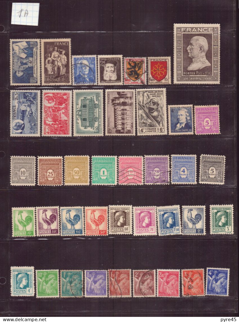 FRANCE 1943 LOT DE 40 TIMBRES ** / * / OBLITERES LOT 319 - Other & Unclassified