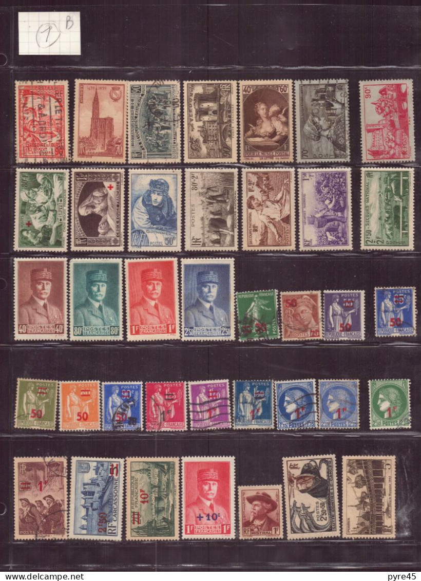FRANCE 1941 LOT DE 38 TIMBRES ** / * / OBLITERES LOT 322 - Other & Unclassified