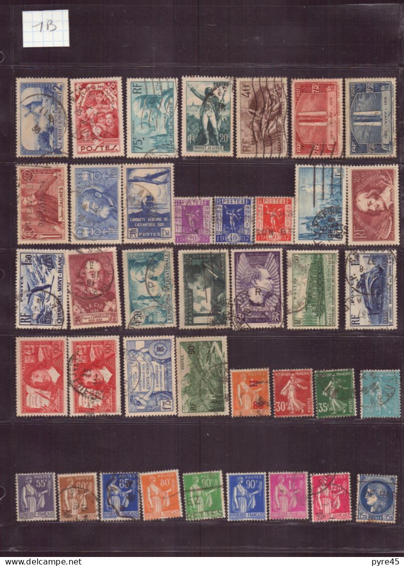 FRANCE 1931 / 40 LOT DE 39 TIMBRES ** / * / OBLITERES LOT 326 - Otros & Sin Clasificación