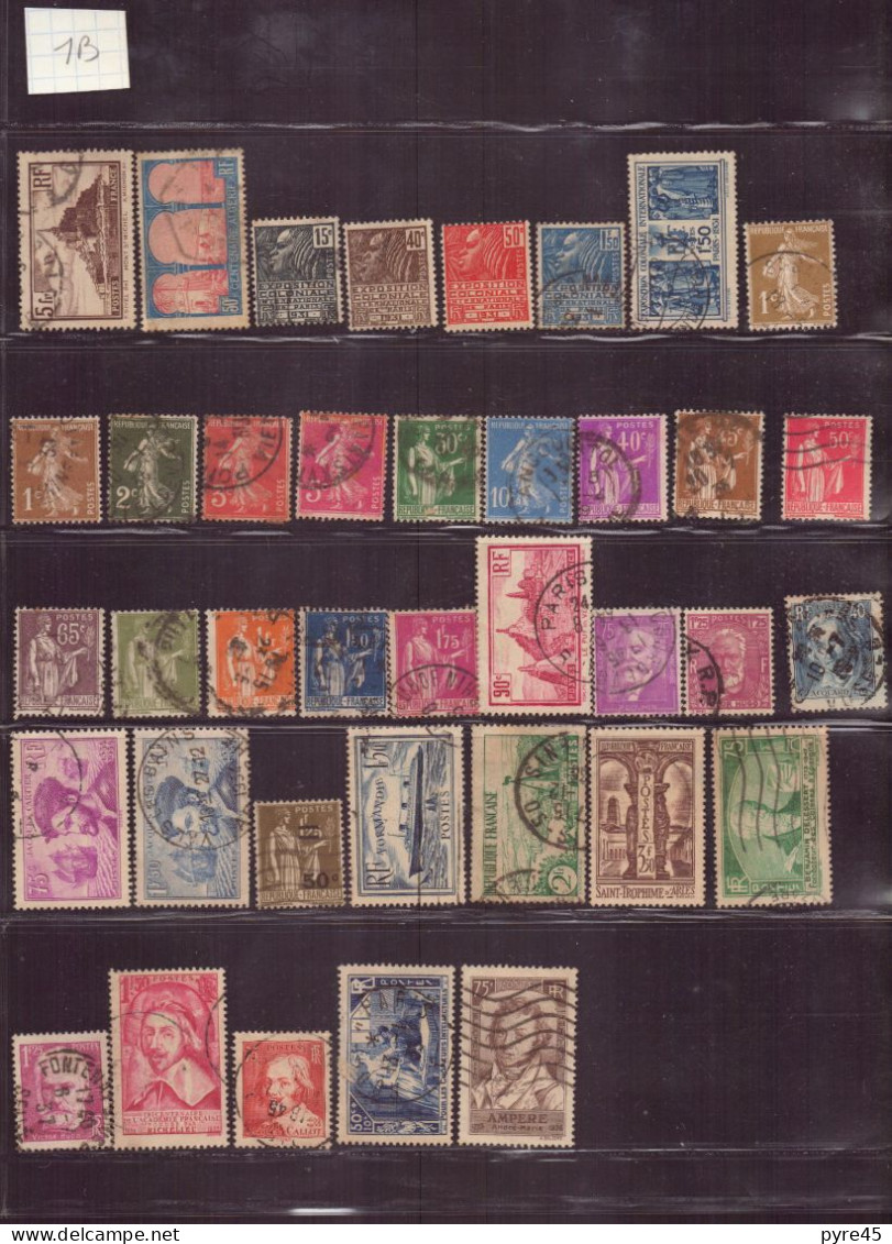 FRANCE 1929 LOT DE 38 TIMBRES ** / * / OBLITERES LOT 328 - Other & Unclassified