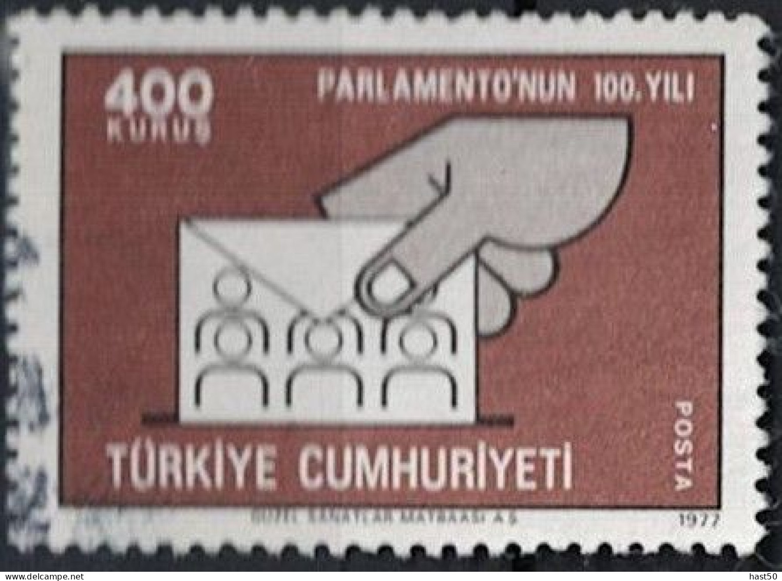 Türkei Turkey Turquie - 100 Jahre Parlament (MiNr: 2414) 1977 - Gest Used Obl - Usati