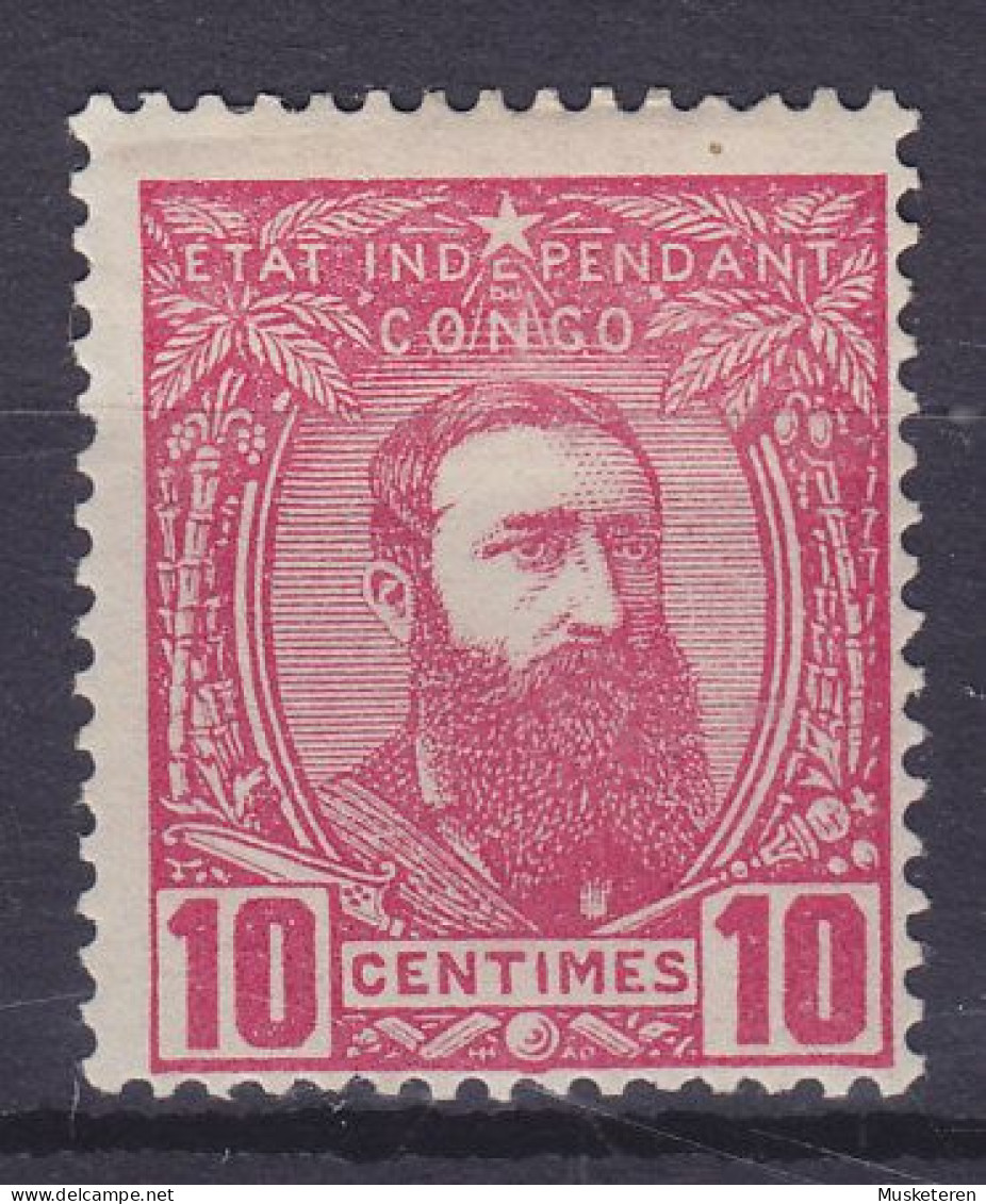 Belgian Congo 1891 Mi. 7, 10c. Leopold II., MH* - 1884-1894