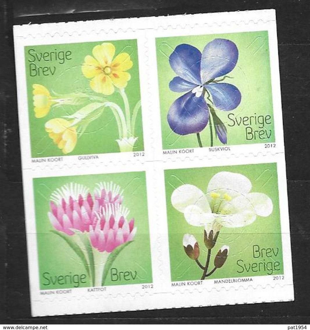 Suède 2012 N°2868/2871 Neufs Fleurs De Printemps - Unused Stamps