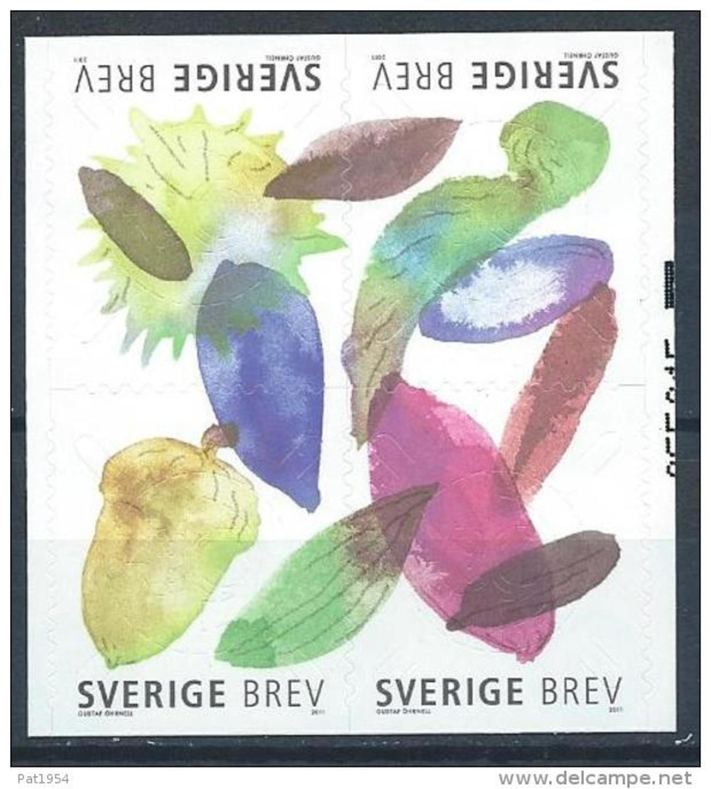 Suède 2011 N°2814/2817 Neufs Flore Graines - Unused Stamps