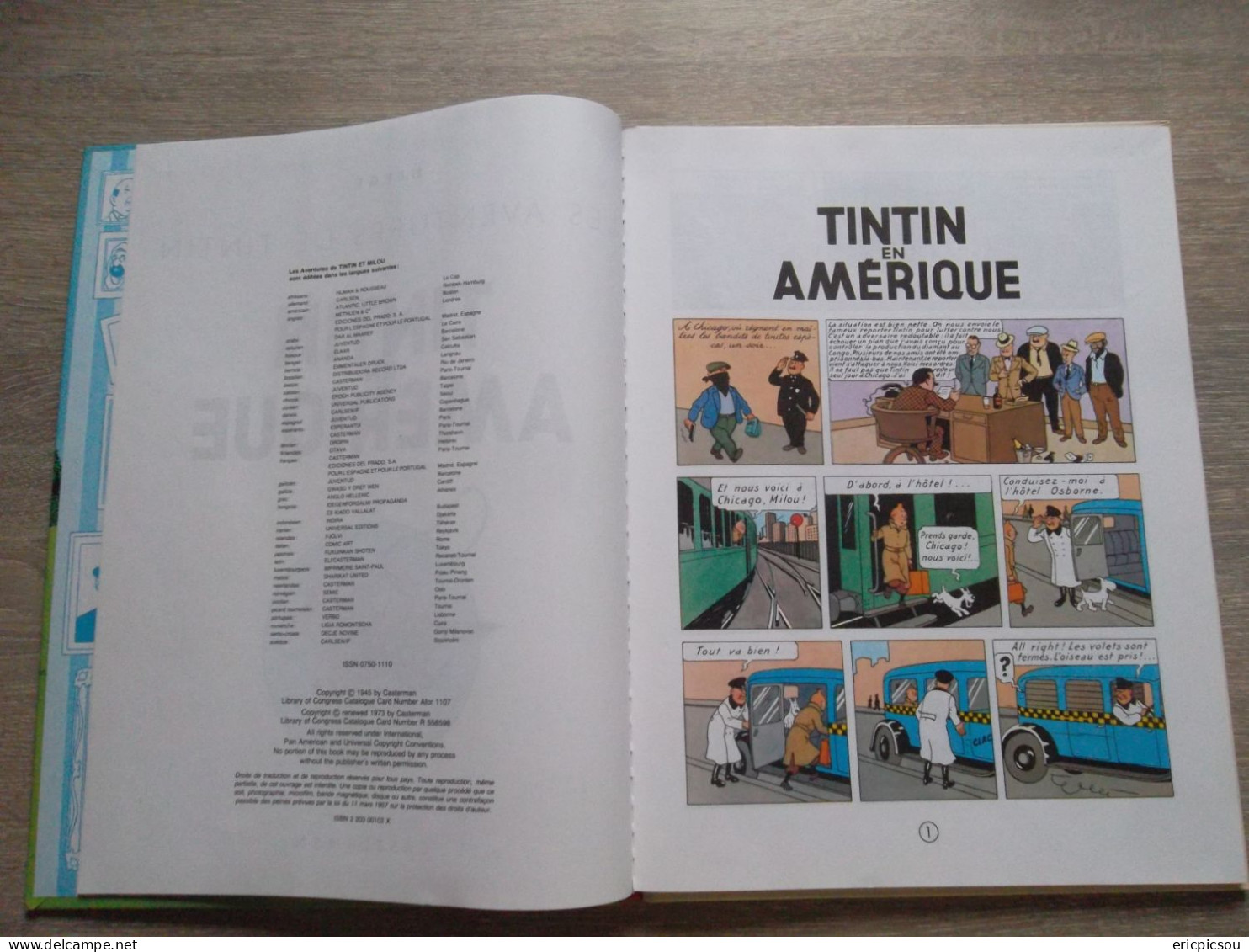 Tintin " En Amérique " Rééd. - Hergé