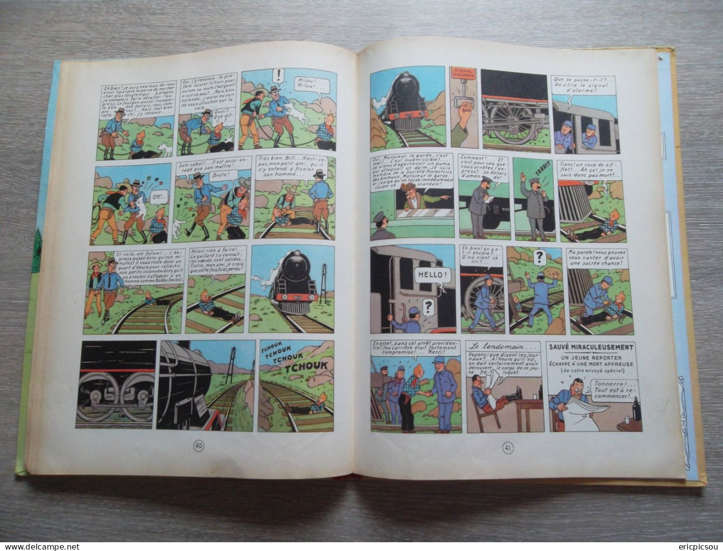 Tintin " En Amérique " B30 1961 ( Lire )