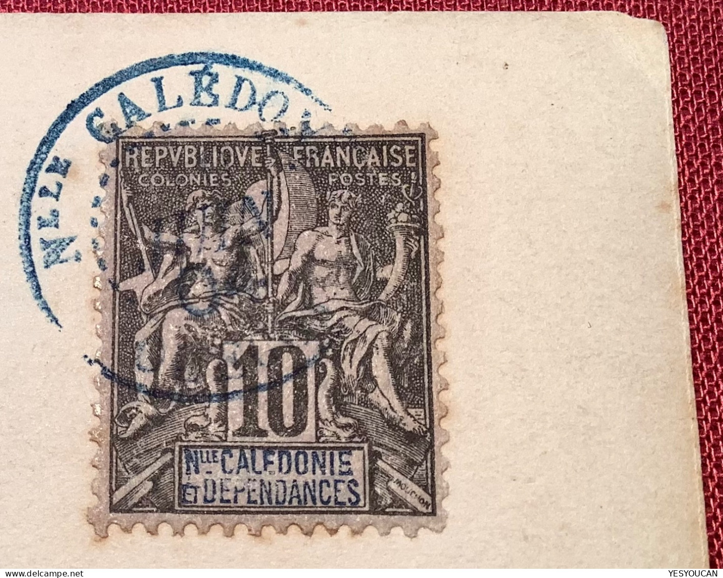 "OUÉGOA 1904" Cpa Photo RRR ! "VOH La Poste Et L’ école" Type Groupe SUP (Nouvelle-Calédonie Cover Carte Postale - Storia Postale