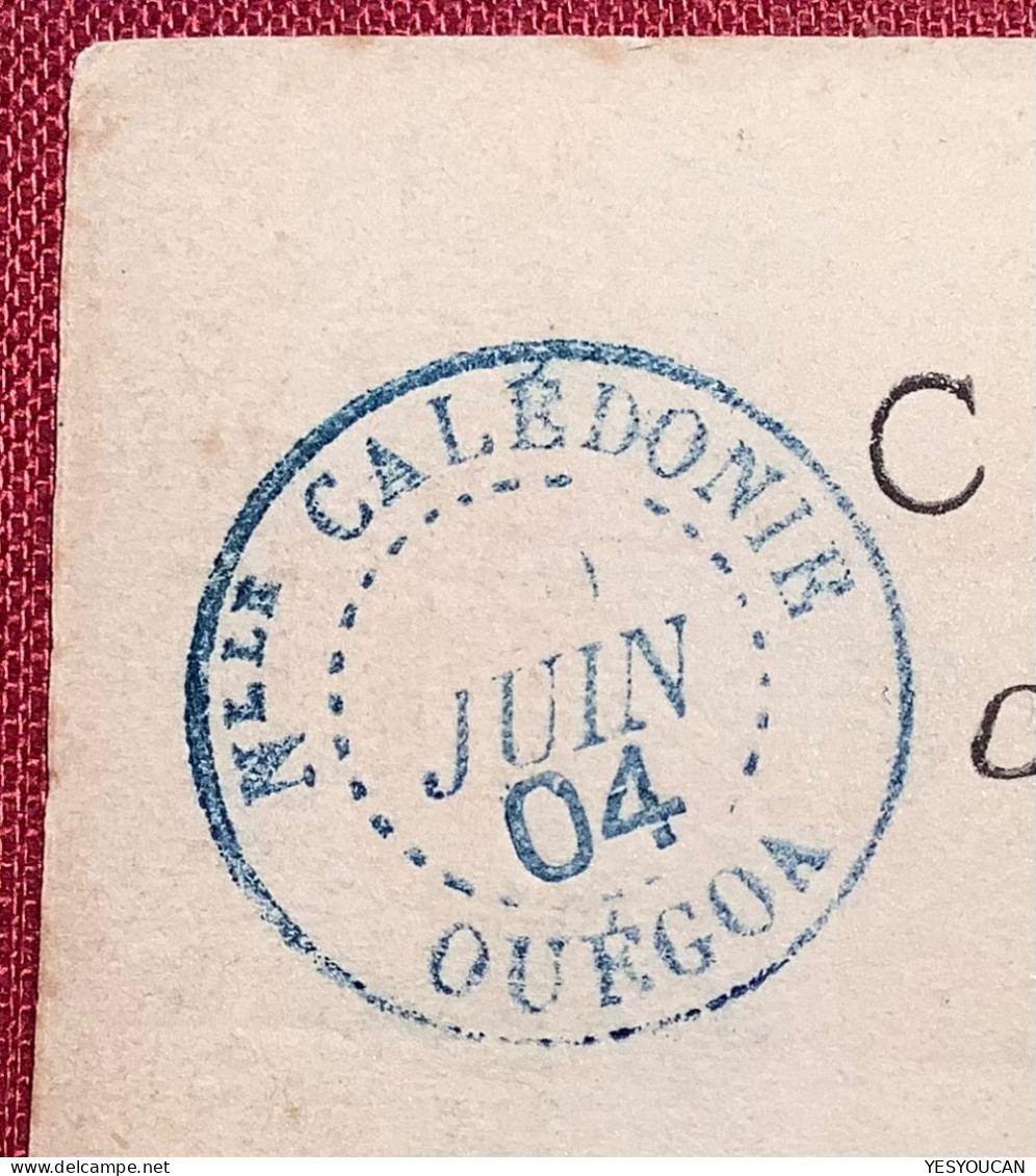 "OUÉGOA 1904" Cpa Photo RRR ! "VOH La Poste Et L’ école" Type Groupe SUP (Nouvelle-Calédonie Cover Carte Postale - Storia Postale