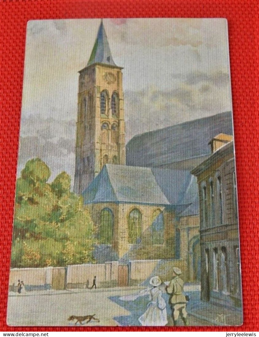 TOURNAI -  Eglise Saint Piat (aquarelle) - Tournai