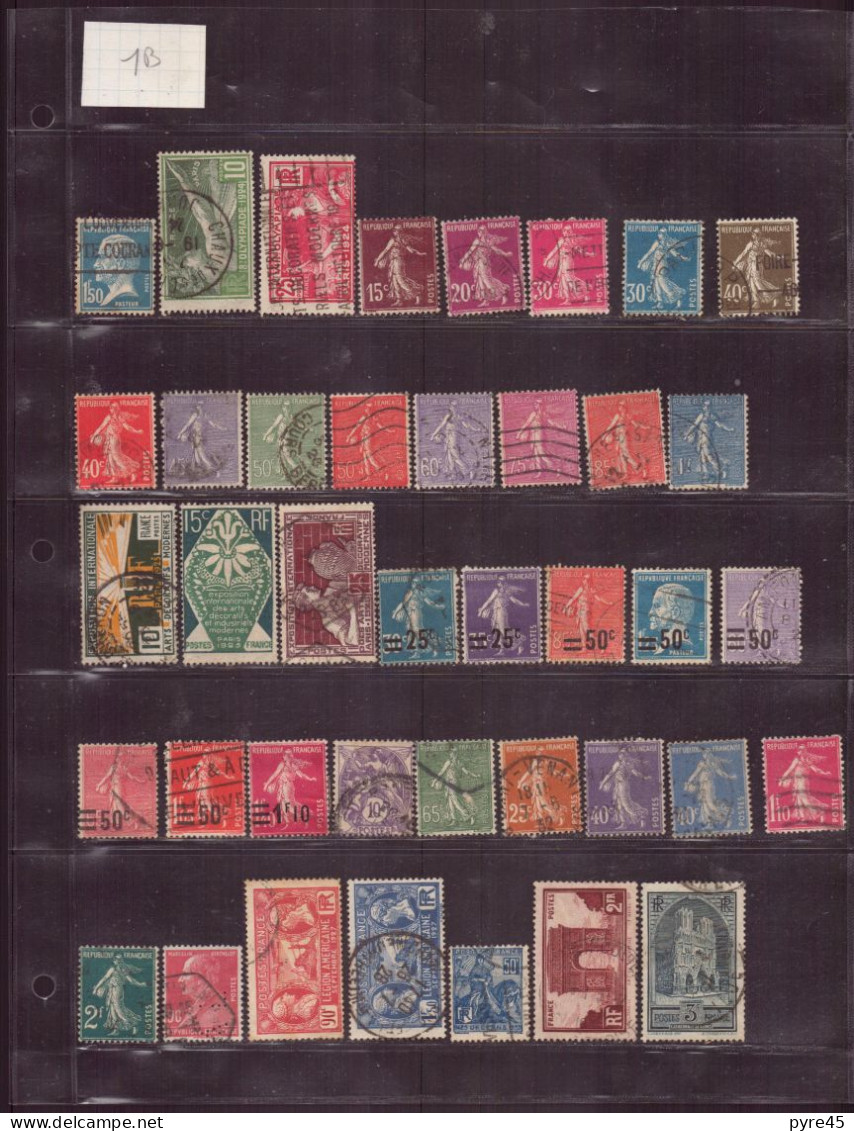 FRANCE 1923 / 26 LOT DE 40 TIMBRES ** / * / OBLITERES LOT 330 - Otros & Sin Clasificación