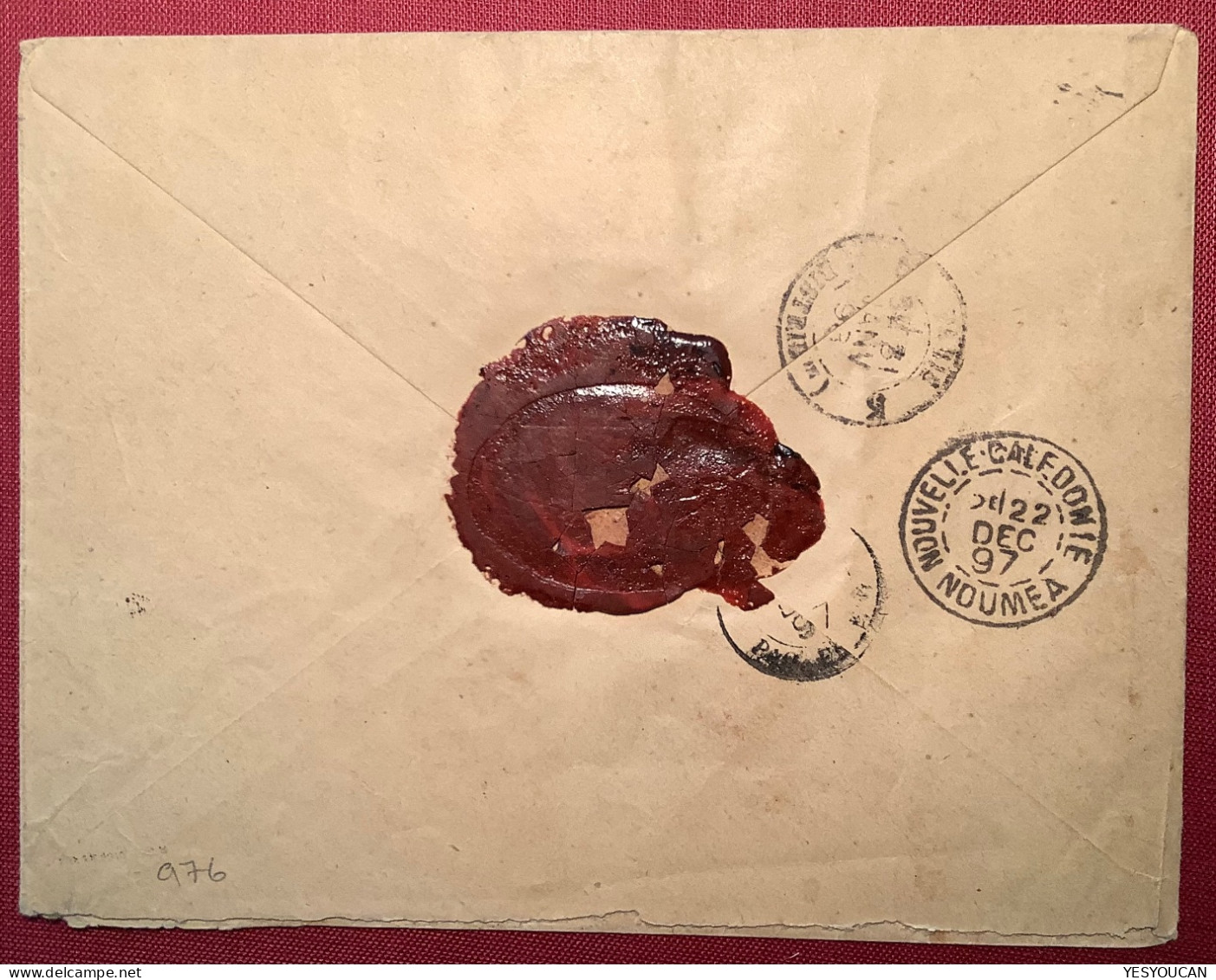 "PLUM 1897" Lettre RARE Affr. Type Groupe>Paris France, SUPERBE (Nouvelle-Calédonie Cover - Storia Postale